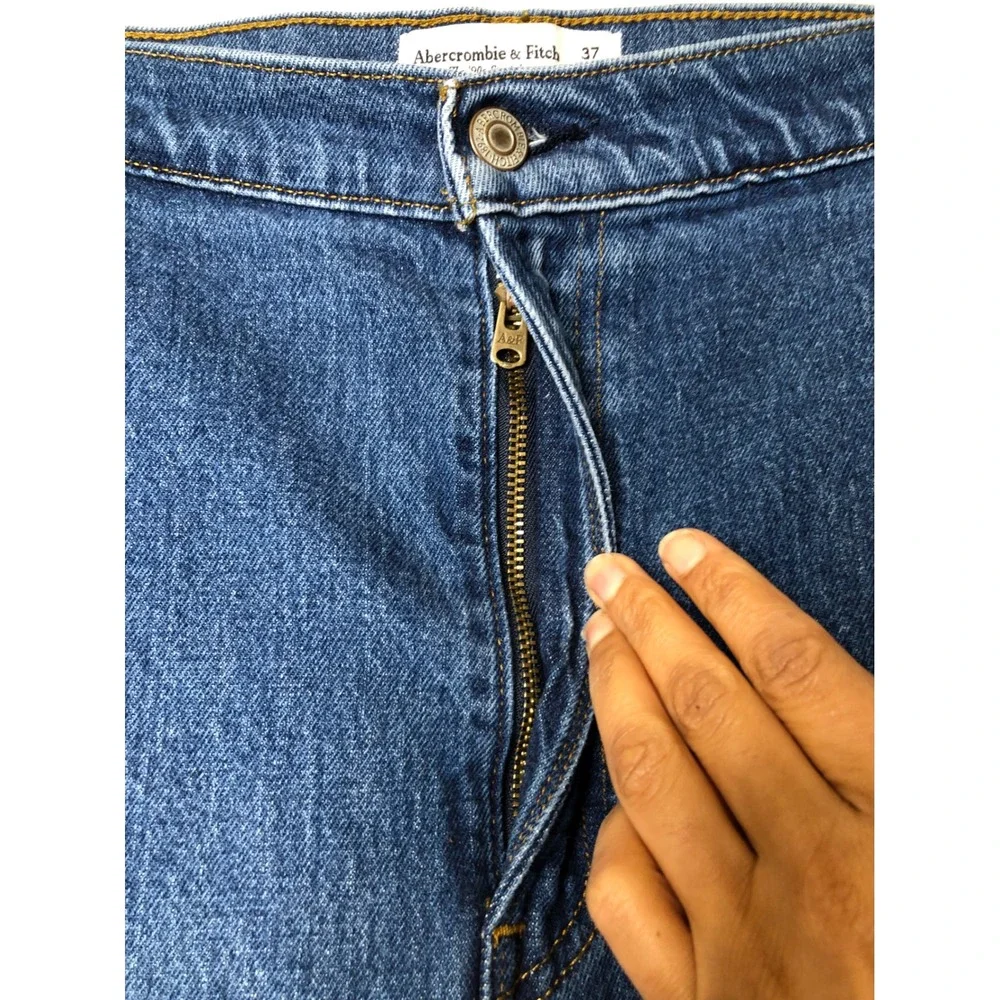 Abercrombie Fitch 90's Straight Ultra High Rise Mid Wash Denim‎ Jeans W50 L31